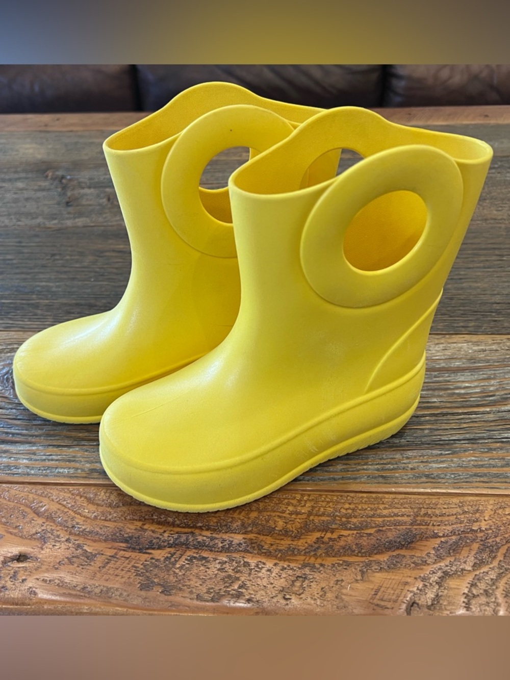 Okabashi Kids Bright Yellow Easy-Pull Rain Boots